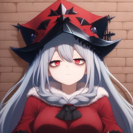 score_9, score_8_up, score_8, BREAK source_anime, 1girl, solo, (masterpiece:1.4), high quality, high definition, sharp focus, detailed face, anime, best quality, 4k, 8k, absurd resolution, intricate detail, detailed hands, detailed eyes, animation, illustration, highly detailed, highres, extremely detailed, <lora:ETO_OCC002:0.7> ETO_OCC,<lora:hyperdenoiser_v090:0.6>, (looking at viewer:1.4), <lora:mesugaki-10:0.7>, full body, legs, Skalter, low twintails, very long hair, low-tied long hair, grey hair, red eyes BREAK, razmi, pelt, hood, fur-trimmed dress, bags under eyes, pelt, hood, dress, boring expression, sleepy eyes