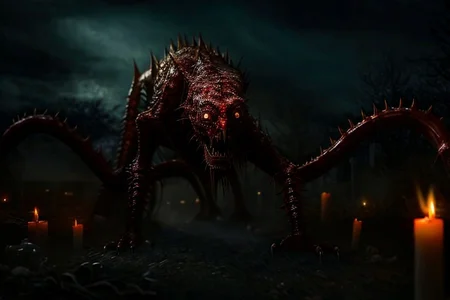 Photography, photorealistic, insanely real life detailed, 8k, highest resolution possible, sharp focus, taken with professional DSLR and lenses, cinematic, taken best skilled cinematographer,
monster, horror \(haunted house\), Darkness,
haunted house,night,dark,sparse Candlelight, creepy, scary,terrifying, haunted,
horror movie atmosphere, cinematic dark night time lighting and dramatic shadows,
Cinematically realistic horror and gore scene of a <lora:Reel_WHorror_1_2_9_ReWo_n:1> , indoors centipede, dismembered, multiple limbs, blood pool, teeth, rim lighting, pov, (8K, RAW photo, best quality:1.2, masterpiece:1.2), (realistic, photo-realistic:1.2), ultra-detailed,