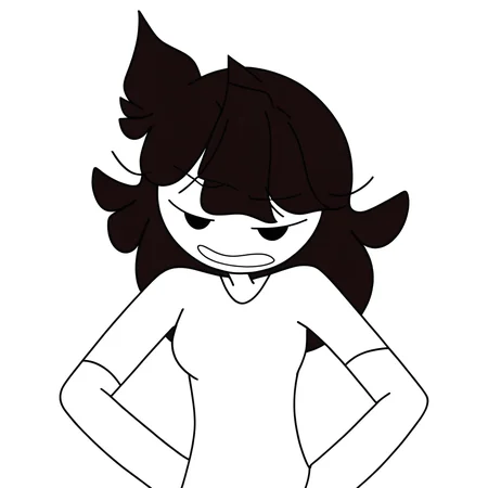 simple eyes, SIMPLE STYLE, white character, brown hair, white background, black eyes, jaiden animation, jaiden, 1girls