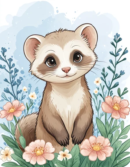 novuschroma57 style cartoon ferret with flowers <lora:sdxl_lightning_8step_lora:1> <lora:novuschroma57 style_detail:1>