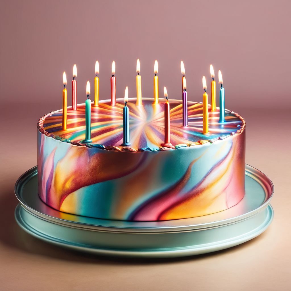 Cake tray ral-andzdalmn with birthday cake