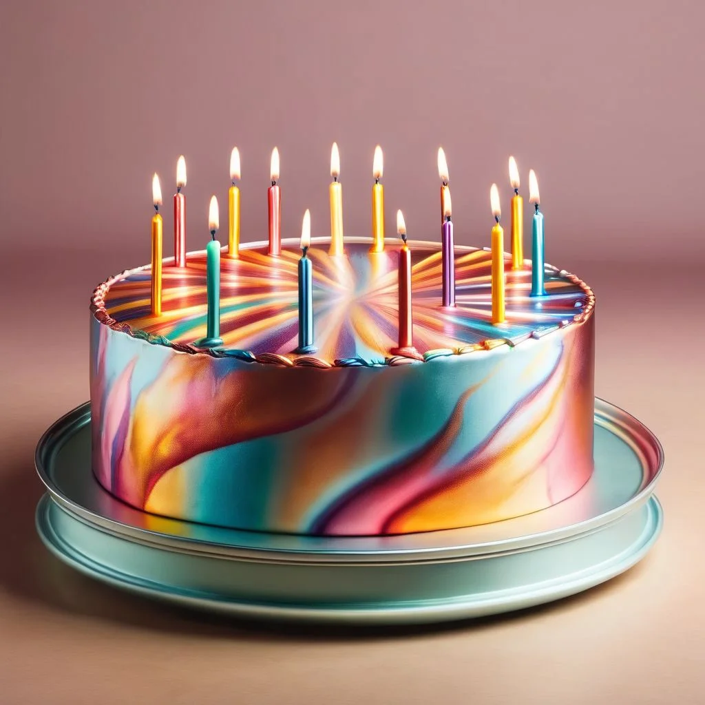Cake tray ral-andzdalmn with birthday cake