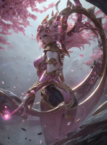 csmicvoid,epic,woman,Bending sideways with one hand reaching down((hyperdetailed photography))),realistic,ultra detailed,ray tracing,octane render,intricate,cinematic,glowing body features,masterpiece,fractal,elegant,perfection,hyper realistic reflections,very detailed,50nm dof,bokeh,realistic,sharp focus,ultra detailed,8k,uhd,labyrinthine,Orbital Eccentricity,surging power,high resolution,trending on artstation and deviantart,featured,Cherry Blossom Pink theme,<lora:bloodmoonXL-000003:0.75>, <lora:add-detail-xl:1>