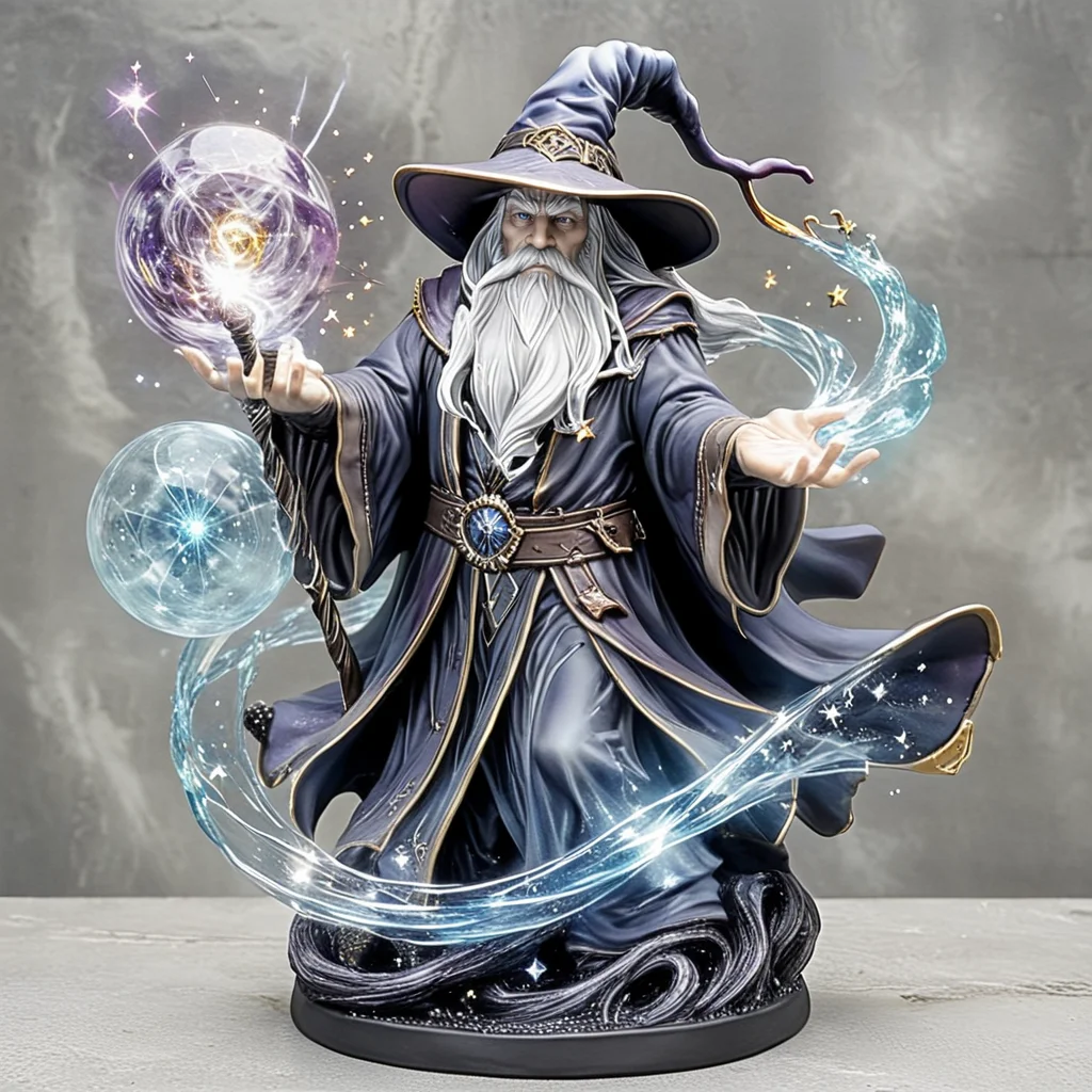 <lora:VinylStatueSDXL:1> ArsFigurine, Vinyl statue Wizard