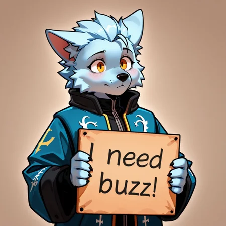 masterpiece, best quality, amazing quality, general, 1boy, vergil, need_buzz, holding sign