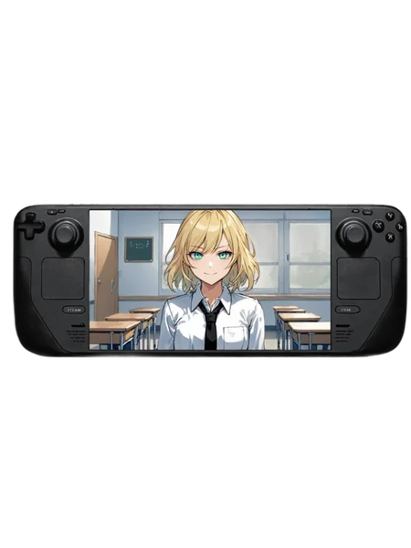masterpiece, best quality,
<lora:steamdeck.sdxl.v2:0.75>
(steamdeck, fontalsteam, white steambackground:1.1), 
[:1girl, blond hair, light smile,  white shirt, collared shirt, black necktie, light green eyes, aqua eyes,classroom:0.1]