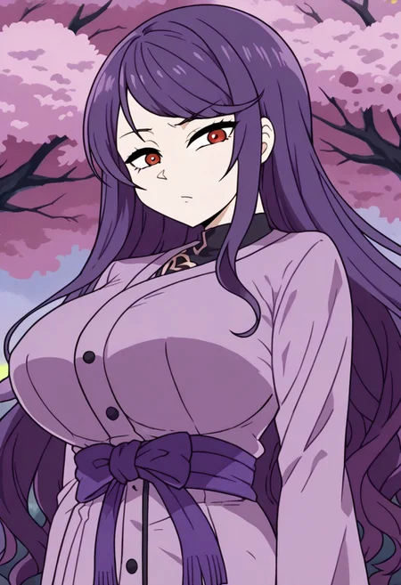 1girl, gundou mirei, red eyes, long hair, virtual youtuber, swept bangs, purple hair, parted bangs, <lora:pony_char_gundou_mirei-000030:1>  ,,,,,, anime coloring, anime screencap, 1girl,Solo ,, anime,PUFFY nipple,huge breasts,,official art, Uncensored ,Unedited ,,,, , ,,,,,,, , ,, , , ,,, ,,,,, , ,, , , ,,