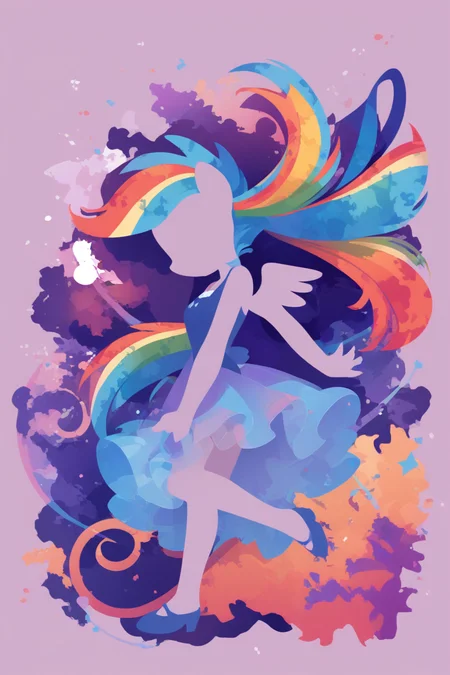 sambanekostyle, masterpiece, best quality, very aesthetic, absurdres, simple background,
1girl, 19 years old, female, breasts, dress, human, solo, blue, from side, profile, silhouette[, long hair:3] BREAK
(rainbow dash:0.3),
<lora:SambaNekoStyle_animagineV31_v106:1>