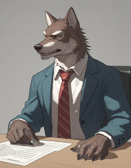 score_9,score_8_up,score_7_up,score_6_up,score_5_up,score_4_up,
solo,male,anthro,mature male,wolf,clothed,suit,shirt,necktie,
pngx,
,<lora:PNGX_Style_Pony:0.8>