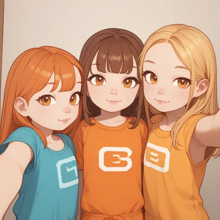 score_9, score_8_up, score_7_up,
3girls, cute face, petite, standing together, selfie shot, stylish clothes, looking at viewer, blonde hair, brown hair, ginger hair,
 <lora:PossumMachine:1> posmach, <lora:age_slider_v4:-2> <lora:Uncensored_PonyXL_cpt_v03:1>