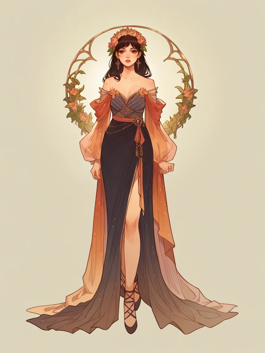 source_anime, score_9, score_8_up, score_7_up, score_6_up, score_5_up, <lora:h4nn4hXLP:1> h4nn4h, 1girl, full body, hair flower, solo, long hair