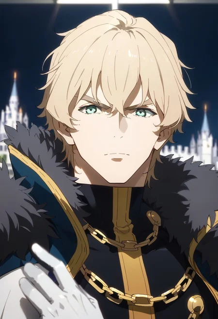 score_9, score_8_up, score_7_up, score_6_up, masterpiece, best quality, 8k, 8k UHD, ultra-high resolution, ultra-high definition, highres ,source_anime,
//Fashion, 
//Background, castle interior,
//Others, 1boy,  male focus,  solo male,
//Action,  
BREAK,
//Character, Gawain, blonde hair, green eyes,