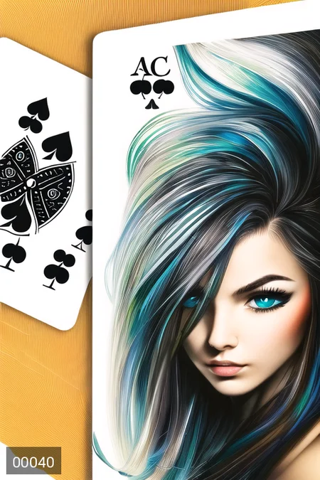 <lora:last:1>,  nvinkpunk, samdoesarts, 1girl, blonde hair, solo, (poker card), (ace of spades), (masterpiece, best quality, ultra-detailed, highres), perfect face, sidelighting, lustrous skin,(bloom), (shine), lighting, ray tracing, sci-fi, solo, 1girl, sexy, blue eyes, solo, realistic, green hair, looking at viewer, depth_of_field,very detailed background, highly detailed background, Masterpiece, Ultra detailed, great composition,Dynamic angle,[Bottle bottom],(king of spades), extremely delicate and beautiful,(Highest picture quality), (Master's work),   depth of field, solo, extreme light and shadow, masterpiece, rich in detail, (fine features), (highest quality), (masterpiece), (detailed eyes), (beautiful) detailed,beautiful detailed eyes,(straight-on), cyberpunk:1,poker card background, (extremely detailed CG unity 8k wallpaper),(masterpiece), (best quality), (ultra-detailed), (best illustration),(best shadow),perfect lighting , perfect anatomy , vivid colors, (poker card background), Playing Card style,nvinkpunk