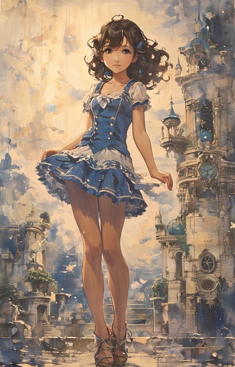 masterpiece,best quality,<lora:tbh223-sdxl:0.9>,illustration,style of Greg Capullo, portrait of idolmaster cinderella girls,