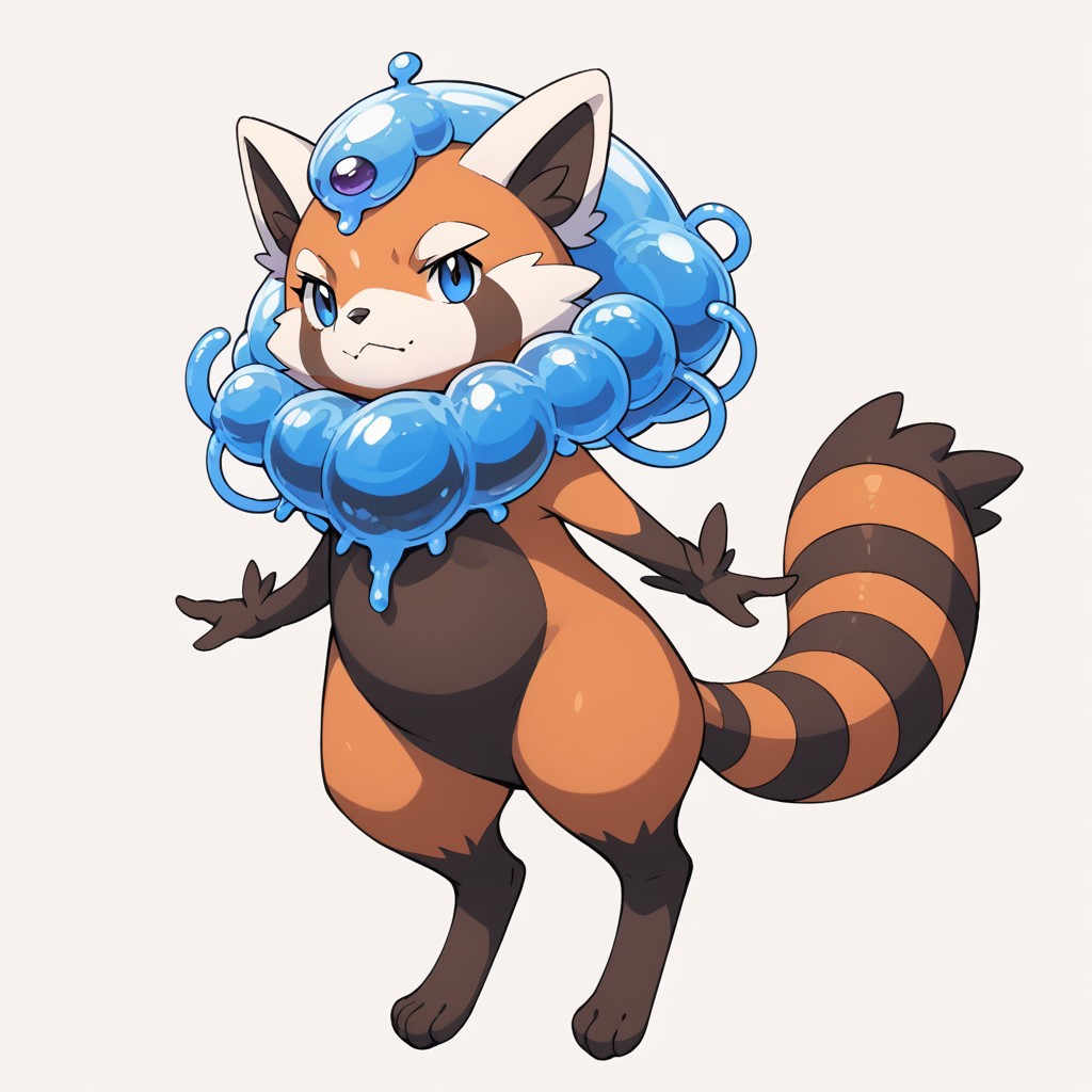 score_9, score_8_up, score_7_up,  
fakemon, pokemon (creature), solo, 
clockwork, red panda, (jellyfish:0.8), (feathers:0.7), 4 legs, 
simple background, white background,
p0k3m0n,
PokemonStyle, pokemon \(anime\), pokemon \(classic anime\)