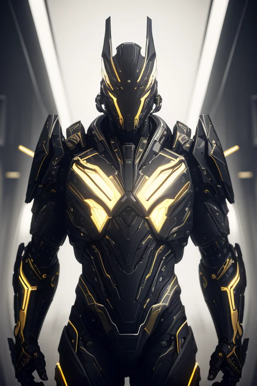 best quality, cgunity, 8k, raw photo of (beautiful:1.2) cyborg man, warframe style, black gold, ultra detailed, ambient light, volumetric lighting, realistic, realistic lighting, cinematic lighting, depth of field, sharp focus, dynamic pose, face focus, looking at viewer, (high contrast:1.2), (film grain)