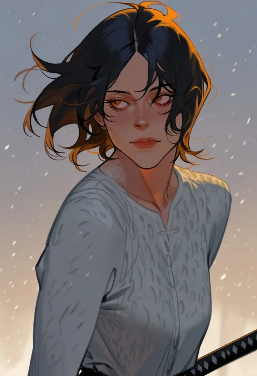 best quality, detailed face, detailed eyes, , solo, 
by kp
<lora:nhl-001-20:0.8> nhl-001,
(by some1else45:1.25), 
(by guweiz:1.25), painterly sketch illustration, nose, lips, 
perspective, depth of field, blurry background,
1girl, holding katana, facing to the side, expressionless, dynamic pose, textured clothes, textured background, textured skin, textured foreground,  floating hair, short hair, 
masterpiece, best quality, amazing quality, very aesthetic,