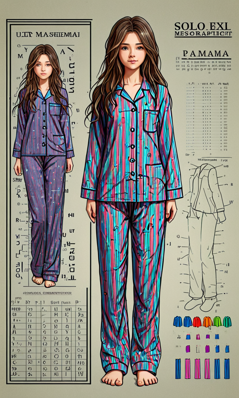 full body,(infographic:1.2), pajamas, patent drawings, physical measurement, (all clothes configuration:1.15), stationery, (solo), standing, cohesive background, (character sheet:1.2), (masterpiece), ((best quality)), (ultra-detailed), ((an extremely delicate and beautiful)),detailed background,(by exquisite colors block),(by exquisite colors block),depthoffield,colorful, (1girl:1.1),(long hair, messy hair,floating hair) ,tachi-eï¼
 <lora:tiny_people-000018:1>