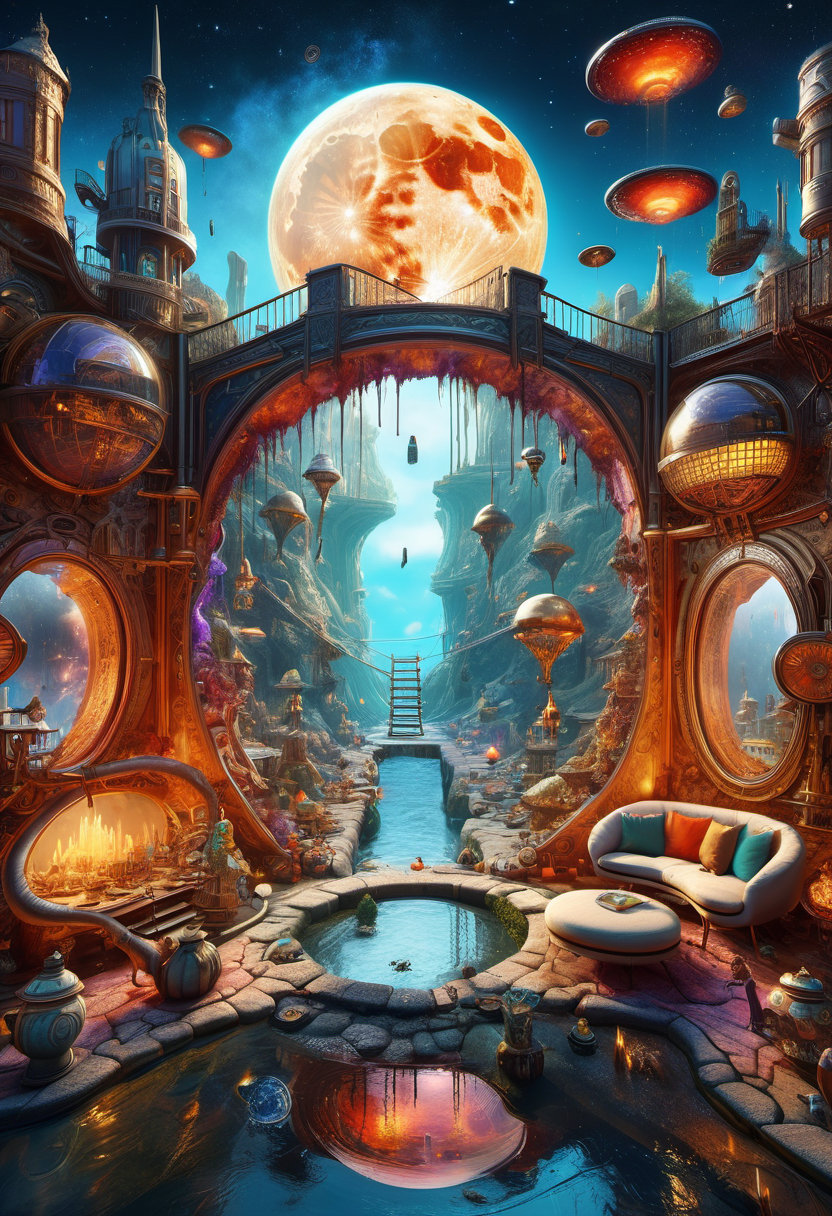 hyper detailed masterpiece, dynamic realistic digital art, awesome quality,teleportation sanctuary of epiphanies,colorful underwater magma industrial city,longing neighborhood screen space shadows,lunar eclipse, dedication,dazzling,hiking trails,risk-taking,suffocating,sleek,curved,alluring,haloed,touching,DonMT34P4rtyXL  <lora:DonMT34P4rtyXL-v1.1-000008:0.8>