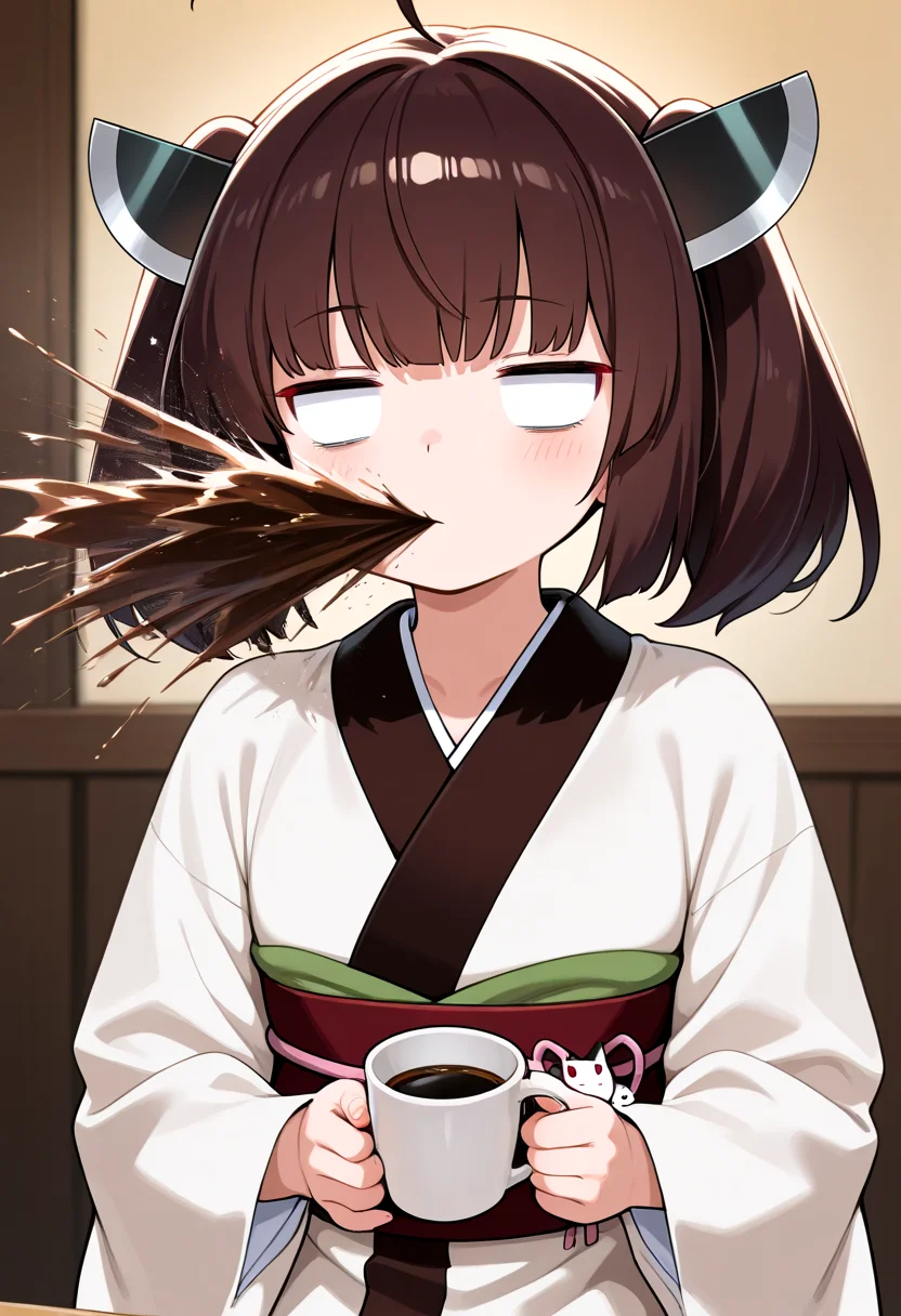 masterpiece, best quality, amazing quality,
touhoku kiritan, japanese clothes,
holding mug, coffee, blank eyes,
<lora:SpitTake:1> spit take, spitting,