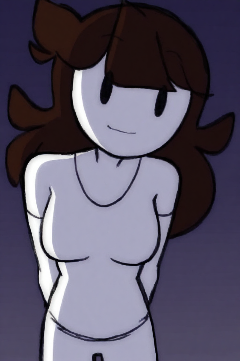 feminine, masterpiece, best quality, newest, absurdres, jaiden_a, 1girl, cartoon, brown hair, white skin, black eyes, medium breasts, leaning forward, seductive, alluring, arms behind back, looking at viewer,
BREAK
dark background, dynamic background, <lora:Jaiden_A_IL:1>