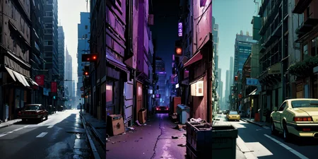 highly insanely detailed, masterpiece, top quality, best quality, highres, 4k, 8k, RAW photo, (very aesthetic, beautiful and aesthetic), bebop cityscape, buildings, radiator, ait conditioning, cardboard box, trash, street, car, <lora:bebopv01:0.8>,
__lazy-wildcards/dataset/background-color__âââ