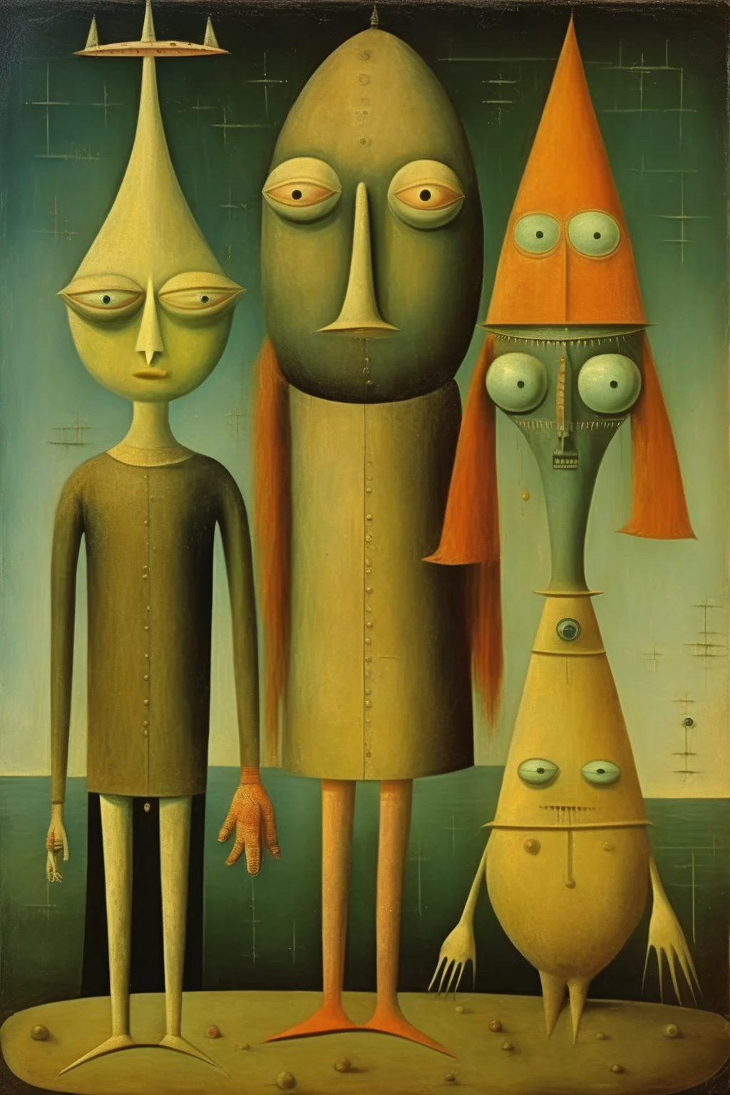 <lora:Victor Brauner Style:1>Victor Brauner Style - the divine divinity of the divine, surrealistic Victor Brauner style and Leonardo DaVinci style