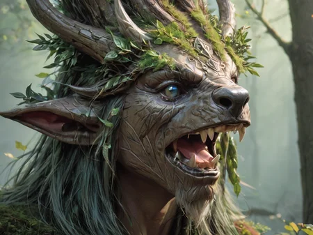 druidic beast head <lora:LoromXL_Druidic_Naturalism_v1:0.6>