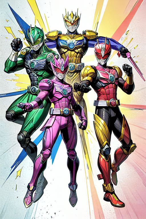 (masterpiece:1), (best quality:1), Power Rangers
