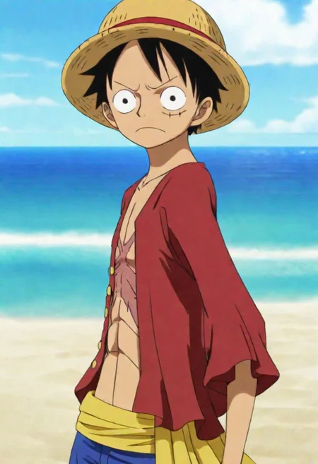Monkey Di Luffy ( Serious:1.0)  in the beach