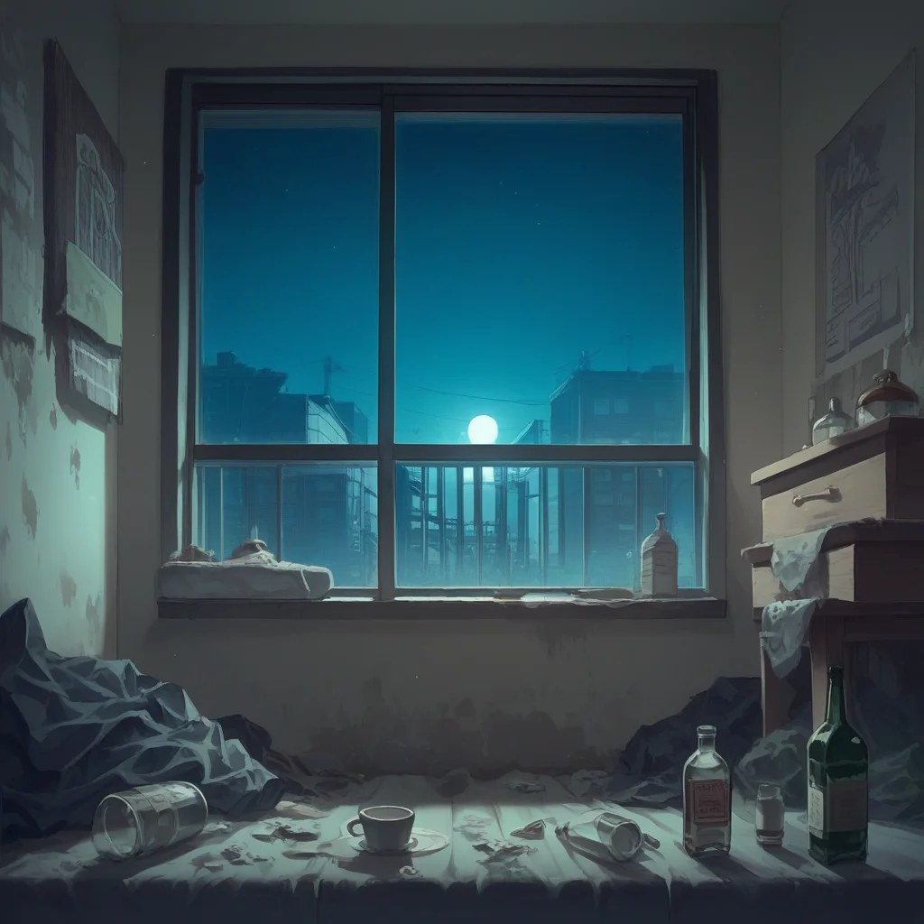 score_9, score_8_up, score_7_up, score_6_up, score_5_up, score_4_up, zPDXL2,source_anime,rating_questionable, 1girl, night, <lora:Messy_Room:0.8> m3ss, indoors, messy room, cup, bottle, window,mess
