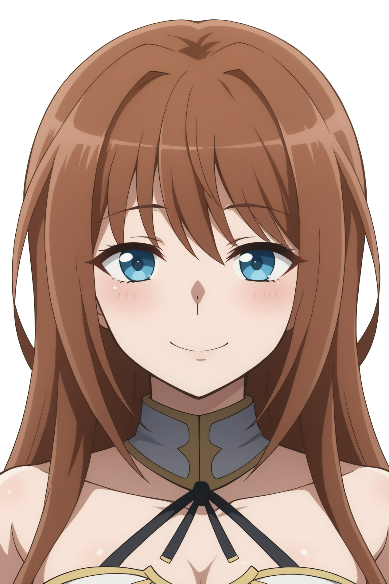 Astraea, anime coloring, upper body, smile <lora:COMMISSION_Danmachi-Astraea-PDXL:0.8>