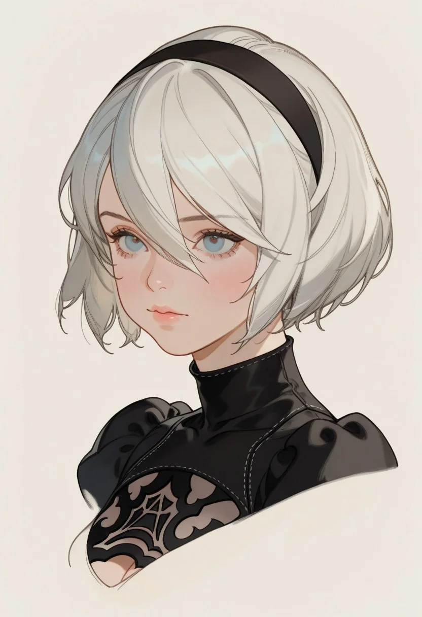 masterpiece, best quality, very aesthetic, absurdres,
2b_\(nier:automata\), portrait, realistic,
oyarcf,