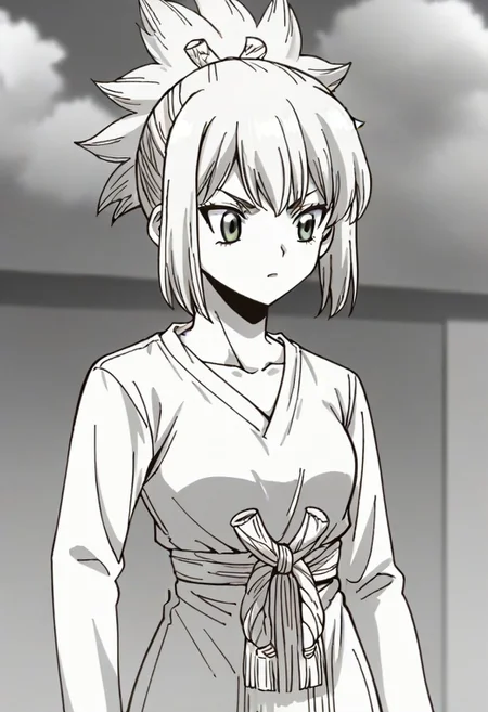 source_anime, cowboy shot <lora:KohakuDrSton3:0.9> kohaku, blond,,