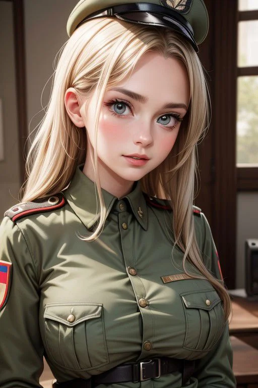 sexy world War 2 german army woman wear cleavage army uniform