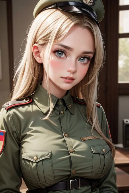 sexy world War 2 german army woman wear cleavage army uniform