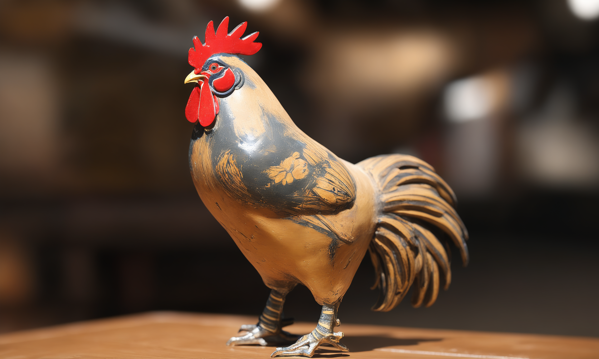 <lora:paintedpotterycd_xl-000004:0.8>,a handmade sculpture toy of a cock made of painted pottery in office scene,paintedpotterycd_xl,miniature,tilt-shift,solo,indoors,chinese zodiac,wooden table,cutie,cute,still life,animal statue,front view,facing viewer,looking at viewer,(Unbelievable Digital Artwork:1.3),fine art,CGSociety,ArtStation,master works, 8K, HDR, UHD, masterpiece, best quality, highly detailed, high resolution, finely detail, extremely detailed, ultra detailed, wallpaper