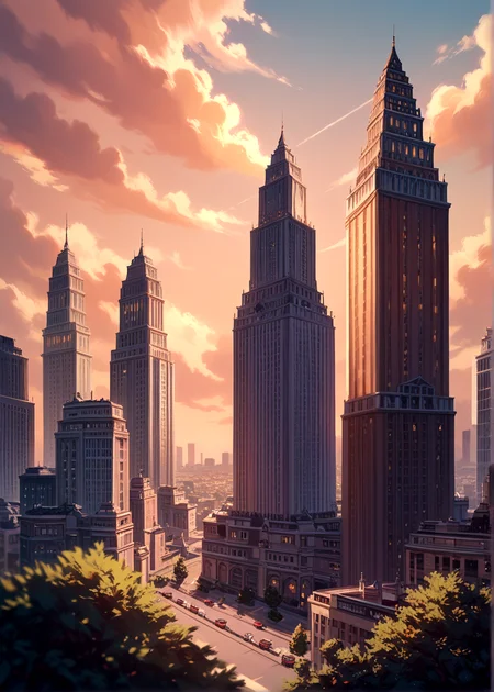 score_9, score_8_up, score_7_up,
<lora:Art_Deco_(Architecture)_(Pony)_(AD):1> Art Deco, scenery, architecture, monumental architecture, building, city, cityscape,
8K, In'ei, chiaroscuro, rim lighting, perfect depth of field shot, ray tracing, beautiful, subsurface scattering, idealized city, wide beautiful boulevards, busy city center, parks and manicured lawn areas, large parks, plazas, detailed fluffy anime clouds, skyscrapers, made out of limestone, art deco windows, photographic realism, art by Thomas Kinkade, soft lighting, soft shading,
BREAK zPDXL, zPDXLxxx, <lora:perfection style:1> <lora:sdxl_lightning_8step_lora:0.5> <lora:SDXLHighDetail_v5:1> <lora:RMSDXL_Creative:0.8> <lora:Pony_DetailV2.0:1> <lora:MeMaXL_V3:0.15> <lora:great_lighting:1>