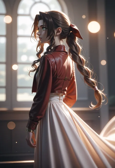 score_9, score_8_up, score_7_up, aerith_gainsborough, final_fantasy, brown_hair, green_eyes, from behind, arm at side, kingdom, indoors, anime, d4113.safetensors, <lora:test\d4113.safetensors:1.0>