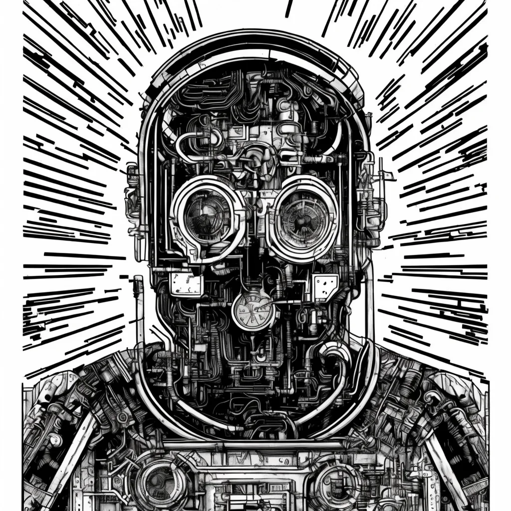 black and white, photorealistic intricately detailed comic book art by award winning line artist, of a steampunk scientist stepping stepping through a magical portal, black and white ink, epic cinematography