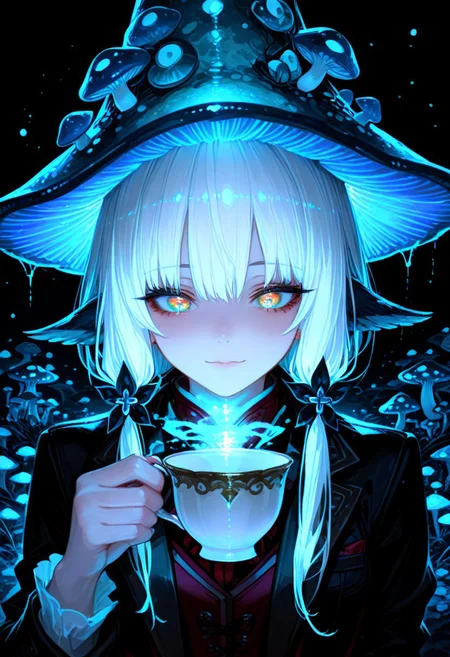 masterpiece, best quality, amazing quality, very aesthetic, absurdres, newest, volumetric lighting, holographic colors, cute, gradient colors, dark background, masterpiece, best quality, amazing quality, very aesthetic, absurdres, newest, volumetric lighting,1girl,
BREAK
nsfw,
ambient occlusion, raytracing, soft lighting, blum effect, masterpiece, absolutely eye-catching, particles, glow, shining, intricate cinematic background, (beautiful face),
BREAK
masterpiece, highly detailed,1girl,beautiful eyes, big eyes, detailed eyes, detailed pupils, perfect body,
(sexy, slutty, hot)
Mad Hatter, mushroom hat, teacup, suit
BREAK
<lora:spo_sdxl_10ep_4k-data_lora_webui:0.6> <lora:ponyv5_noobV065S_1_adamW-000013:0.7> <lora:USNR_STYLE_XL_lokr:0.45> <lora:GBF_Illustrious:0.4> <lora:748cmSDXL:0.8>