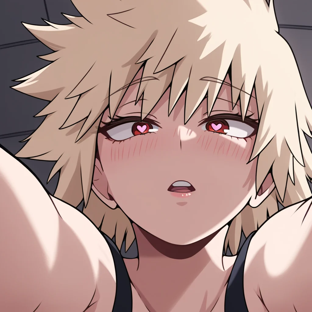 <lora:MitsukiBakugo epsilon:1> m1t5u, bakugo mitsuki, 1girl,portrait, heart-shaped pupils, outstretched arms, imminent kiss, pov,  masterpiece, best quality,  very aesthetic