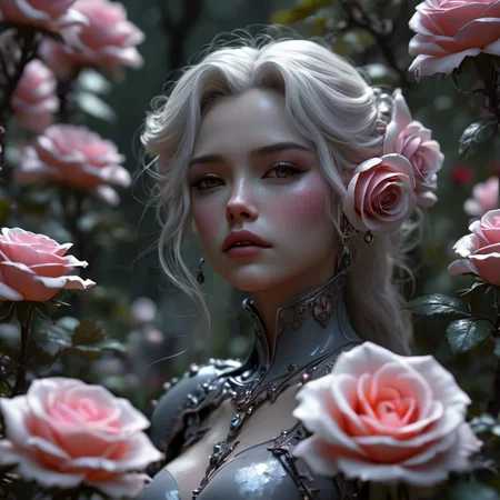 armavena rose in garden, very detailed, cinematic, darkness <lora:armavena:1>