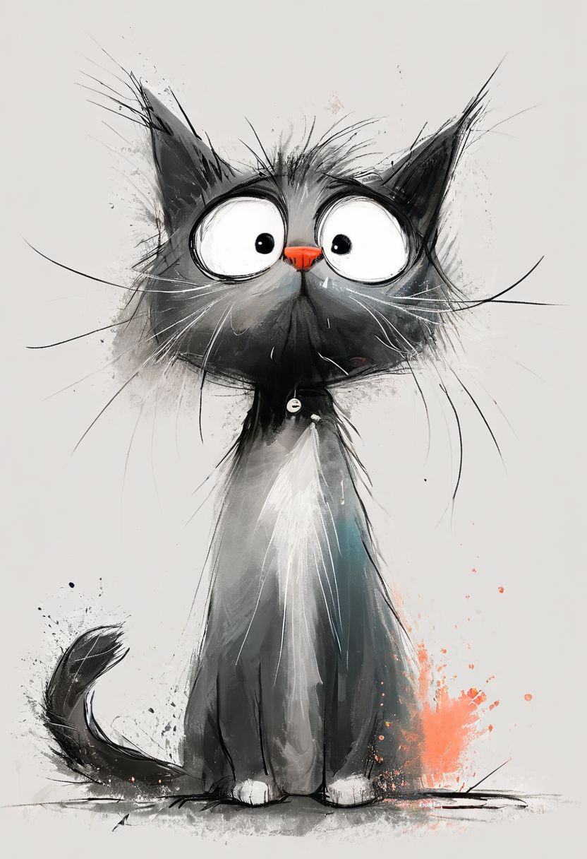 impactful color paint of cute drawing of a Cat in a garden    <lora:Cute_Drawing:0.8>,    highly detailed,  8k,   sharp,  professional, clear,   high contrast, crystal clear