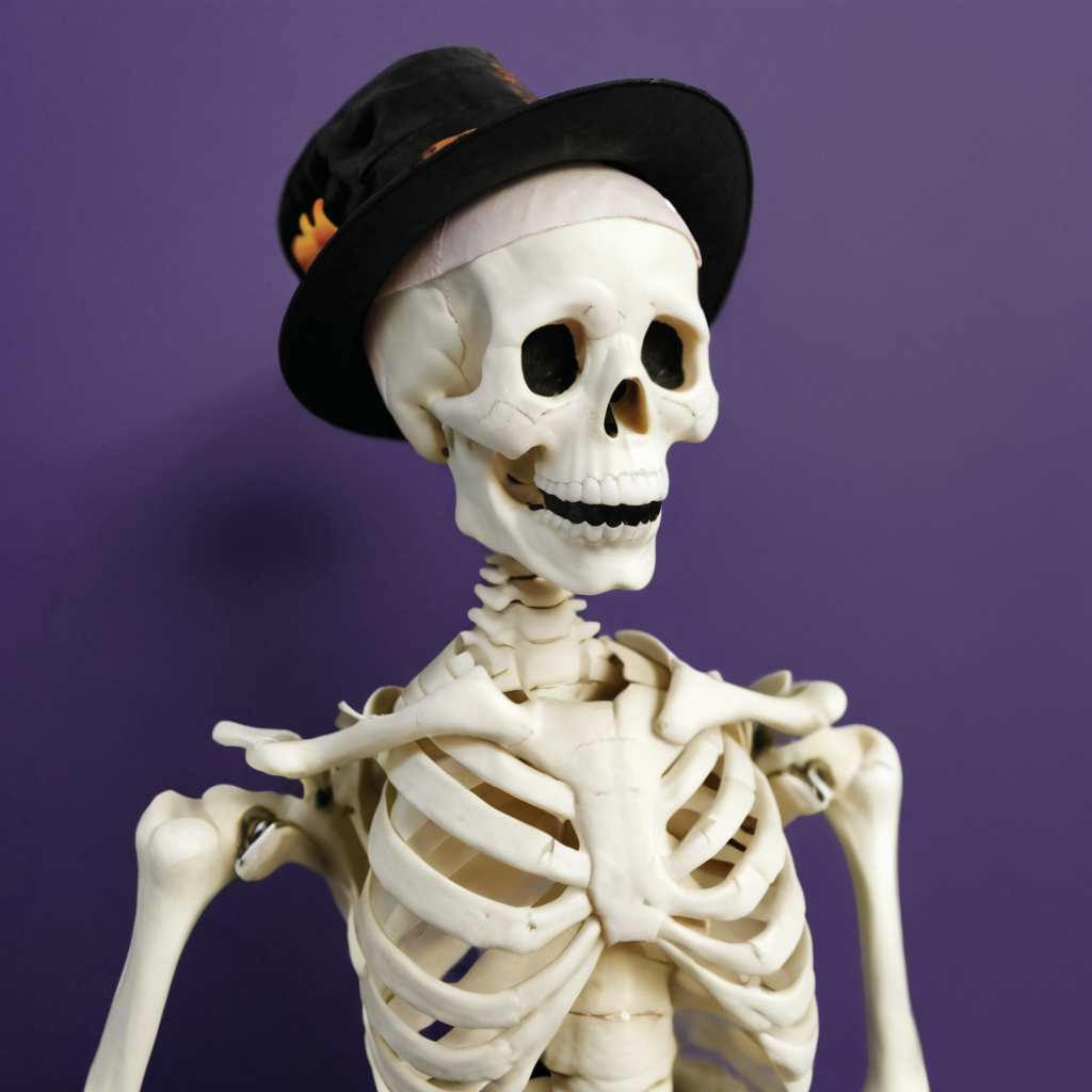 halloween skeleton<lora:Halloween_XL:1>