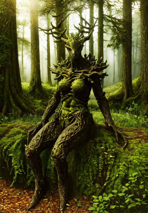 <lora:Spriggan:0.8>, Spriggan, sitting, forest,, (masterpiece, best quality, absurdres, detailed, ultra-detailed:1.3), (highly detailed, high quality:1.3)