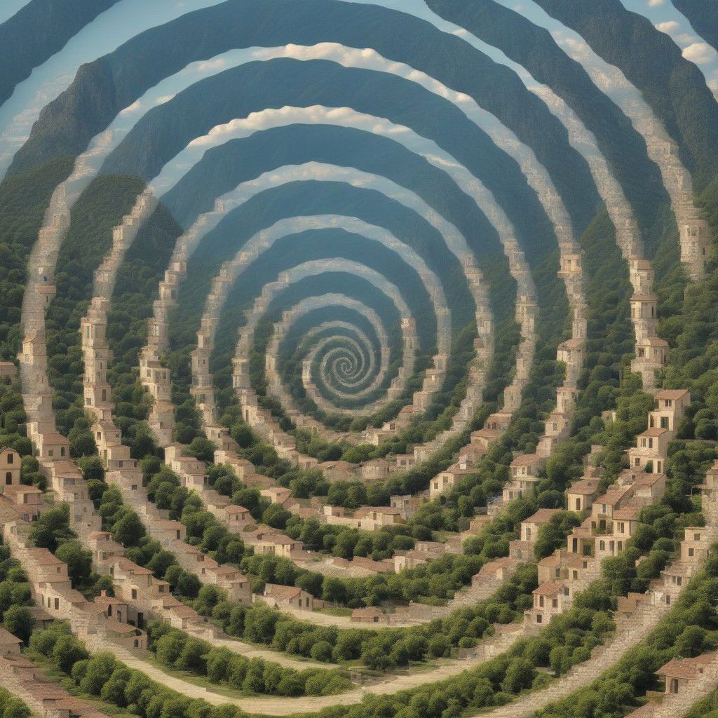 town, (spiral Effect)