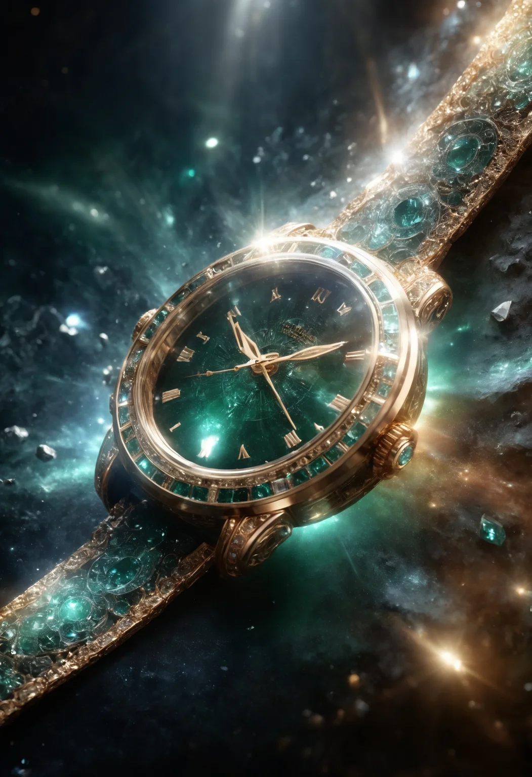 (masterpiece, best quality,detailed light), DonM50und0fMu51cXL swirls of music and sounds, wristwatch, prismatic loupe clean emerald, rose cut, rose cut facets, 5.00 carat, scintillating, dazzling, mixed metals, tough, ruggedness, impregnation, split shank setting, mined, common, space age, baroque, healing and wellness, (highres, 4k, 8k, intricate detail, cinematic lighting, amazing quality, Detailed Illustration, wallpaper) <lora:Perfect Hands v2> <lora:SDXL\DetailedEyes_V3> <lora:myLoraXL_test\DonM50und0fMu51cXL-000008>