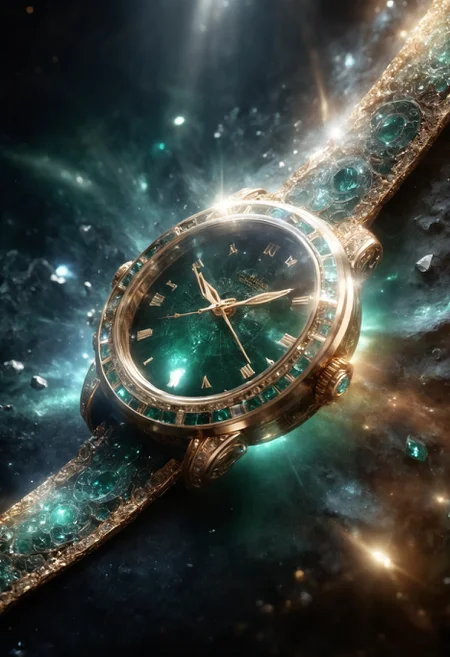 (masterpiece, best quality,detailed light), DonM50und0fMu51cXL swirls of music and sounds,  wristwatch, prismatic loupe clean emerald, rose cut, rose cut facets, 5.00 carat, scintillating,    dazzling, mixed metals, tough, ruggedness, impregnation, split shank setting, mined, common, space age, baroque, healing and wellness,  (highres, 4k, 8k, intricate detail, cinematic lighting, amazing quality, Detailed Illustration, wallpaper)   <lora:Perfect Hands v2> <lora:SDXL\DetailedEyes_V3> <lora:myLoraXL_test\DonM50und0fMu51cXL-000008>