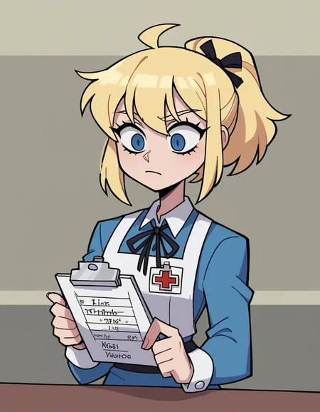 zPDXL, score_9, score_8_up, score_7_up, source_anime, 8k, absurdres,
1girl, solo, <lora:Vanitaker:0.8> vanitaker, Alice in Wonderland, blonde hair, child, little girl, doctor wearing a medical uniform top,khakis,professional shoes, clipboard, upper body, portrait,